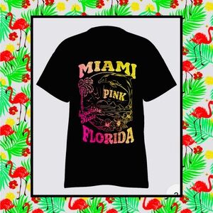 PINK Victoria’s Secret Black Miami Graphic T-Shirt XXL NWT